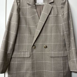 Medium Madewell Double Breasted Blazer Taupe/Cream